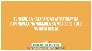 Katapangan at matibay na paniniwala