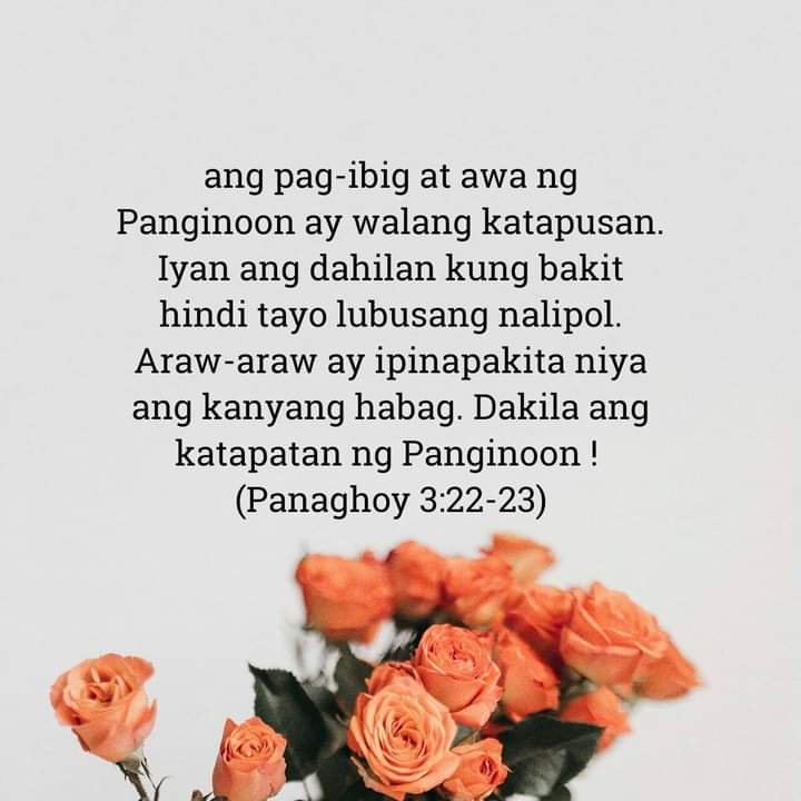 Panaghoy 3:22‭-‬23, Panaghoy 3:22‭-‬23