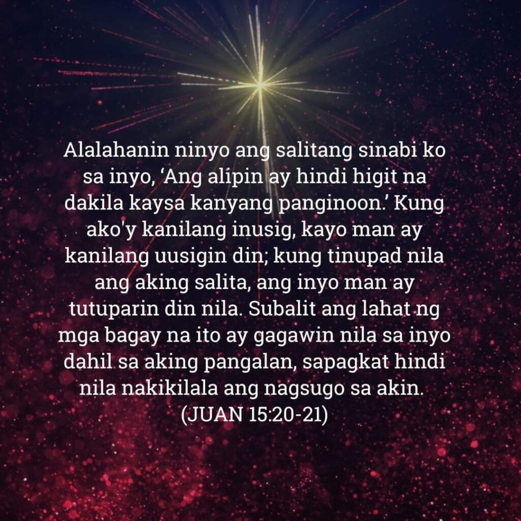 Juan 15:20-21, Juan 15:20-21