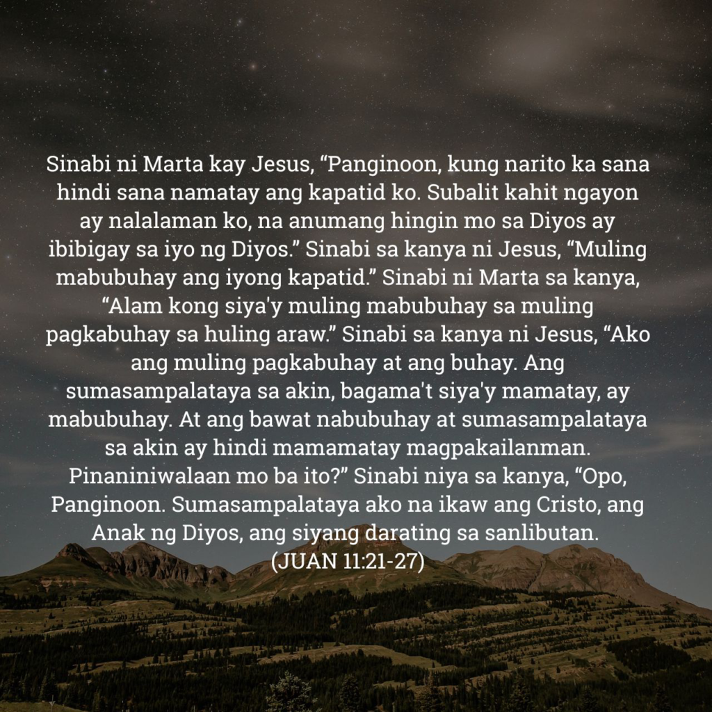 Juan 11:21-27, Juan 11:21-27