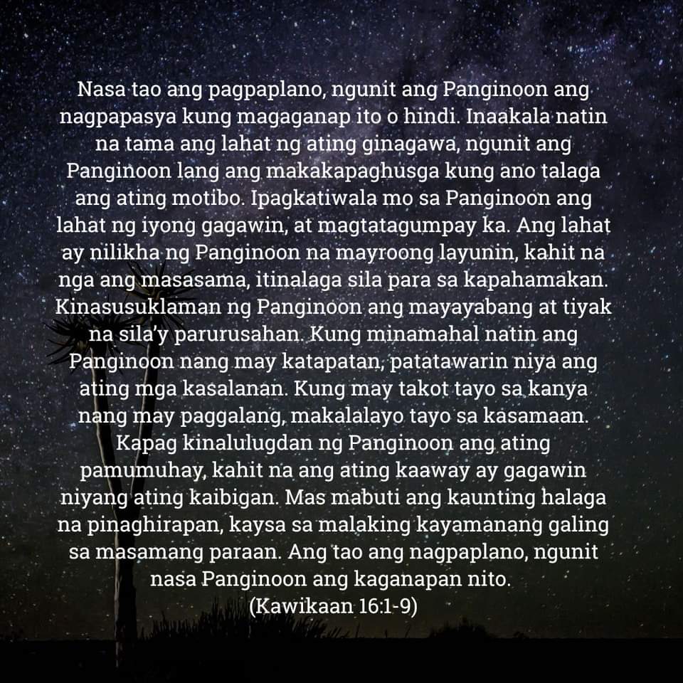 Kawikaan 16:1‭-‬9, Kawikaan 16:1‭-‬9