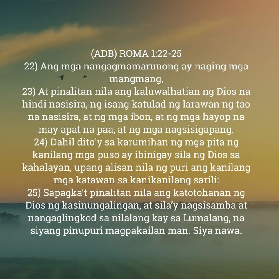 ROMA 1:22-25, ROMA 1:22-25