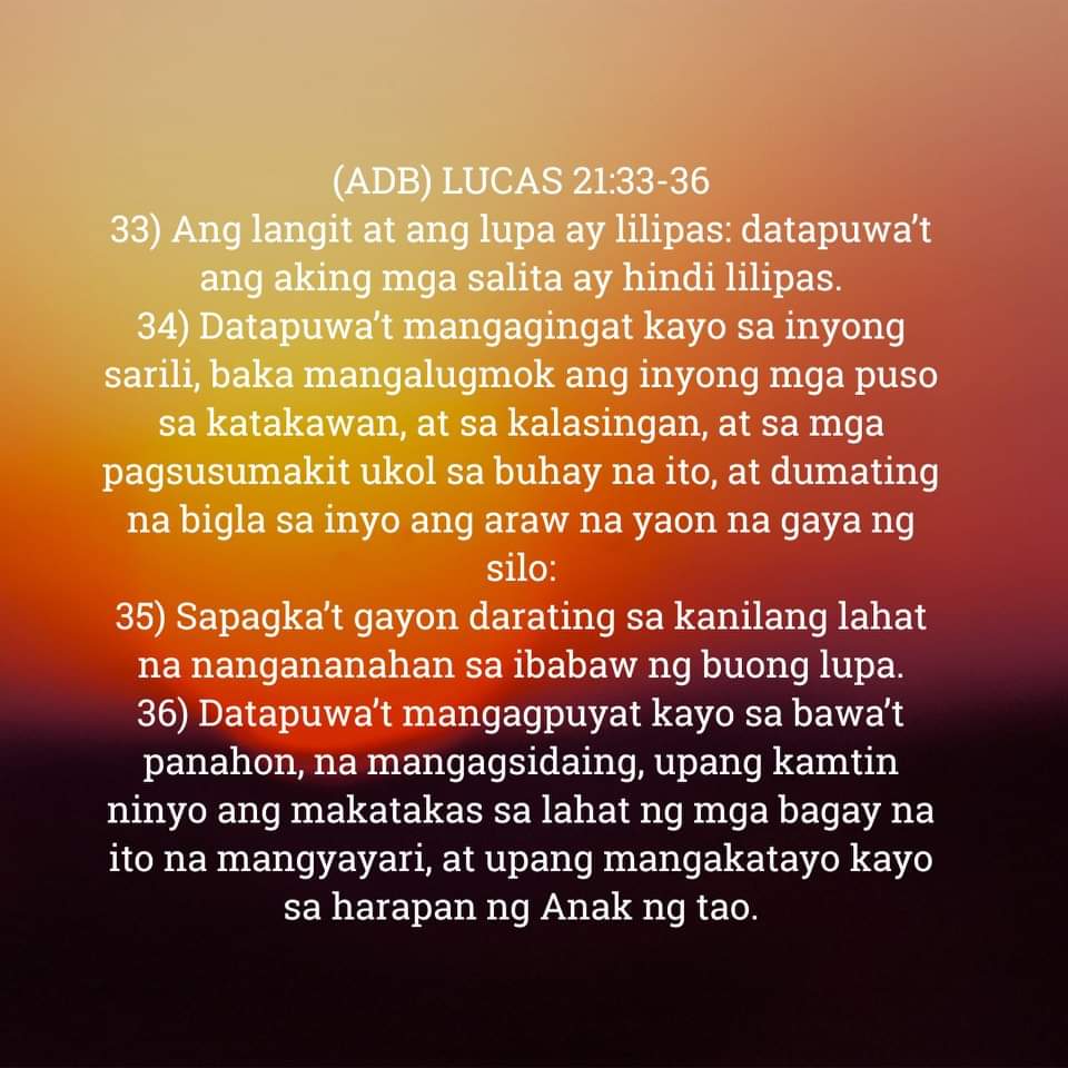 LUCAS 21:33-36, LUCAS 21:33-36