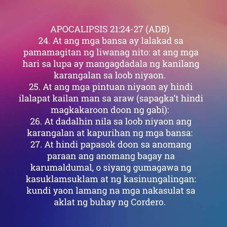 APOCALIPSIS 21:24-27, APOCALIPSIS 21:24-27