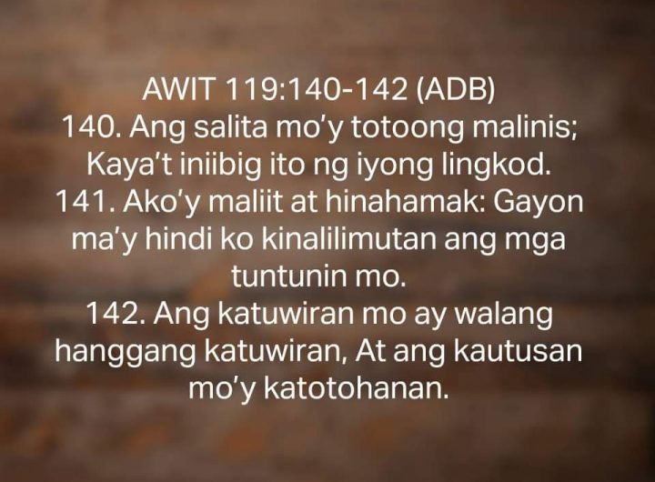 AWIT 119:140-142, AWIT 119:140-142