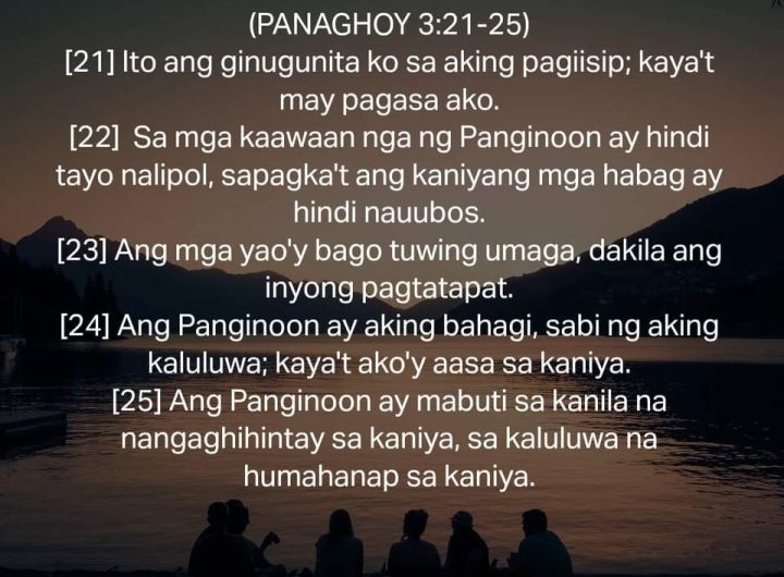 PANAGHOY‬ ‭3:21‭-‬25‬, PANAGHOY‬ ‭3:21‭-‬25‬