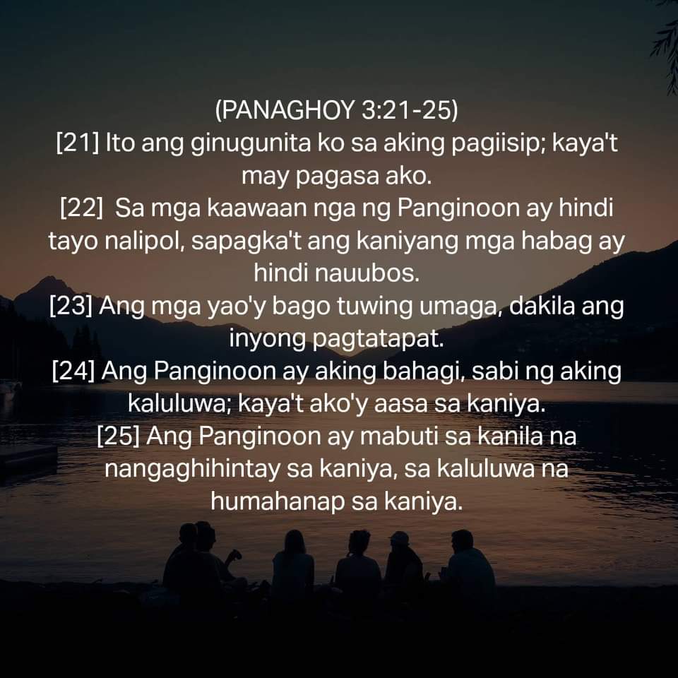 PANAGHOY‬ ‭3:21‭-‬25‬, PANAGHOY‬ ‭3:21‭-‬25‬
